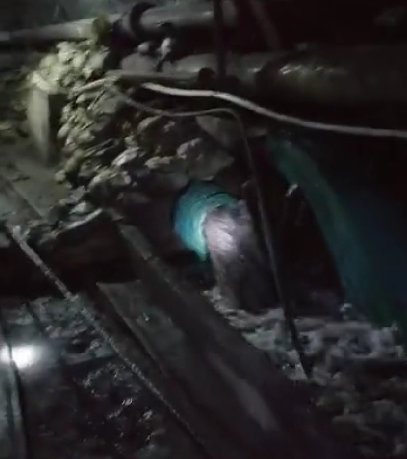 仙槎排水站潜水泵成功出水