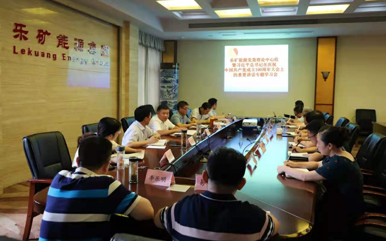 乐矿能源党委理论中心组开展集体学习研讨